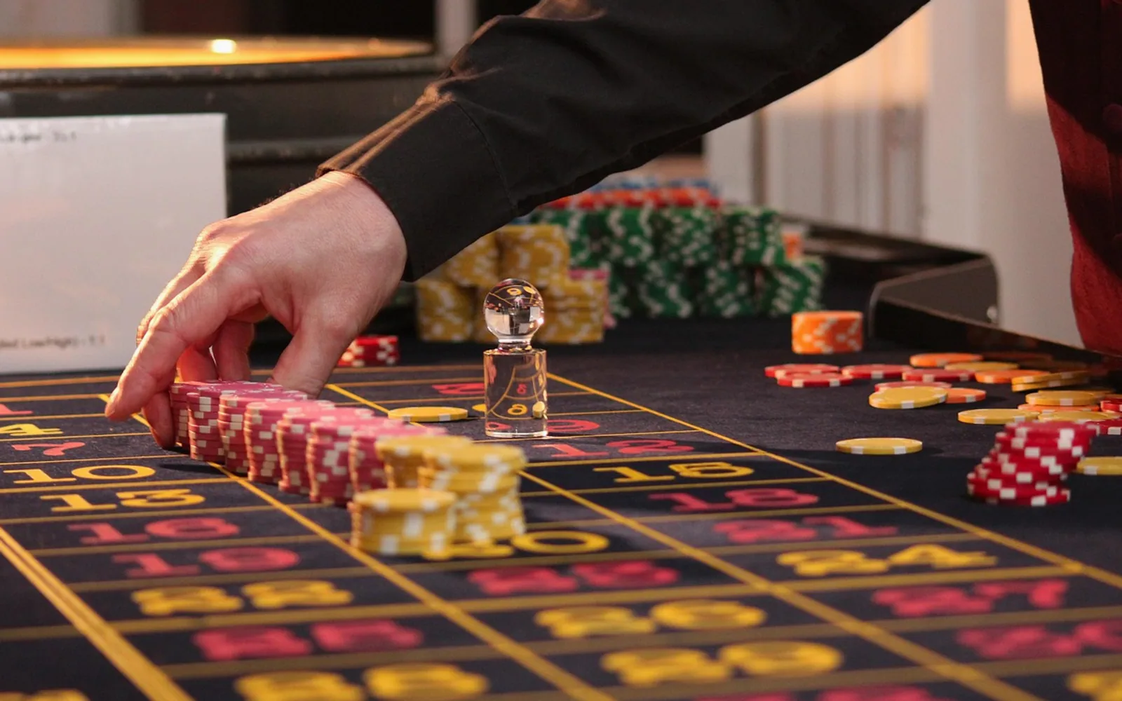 Roulette, table and chips