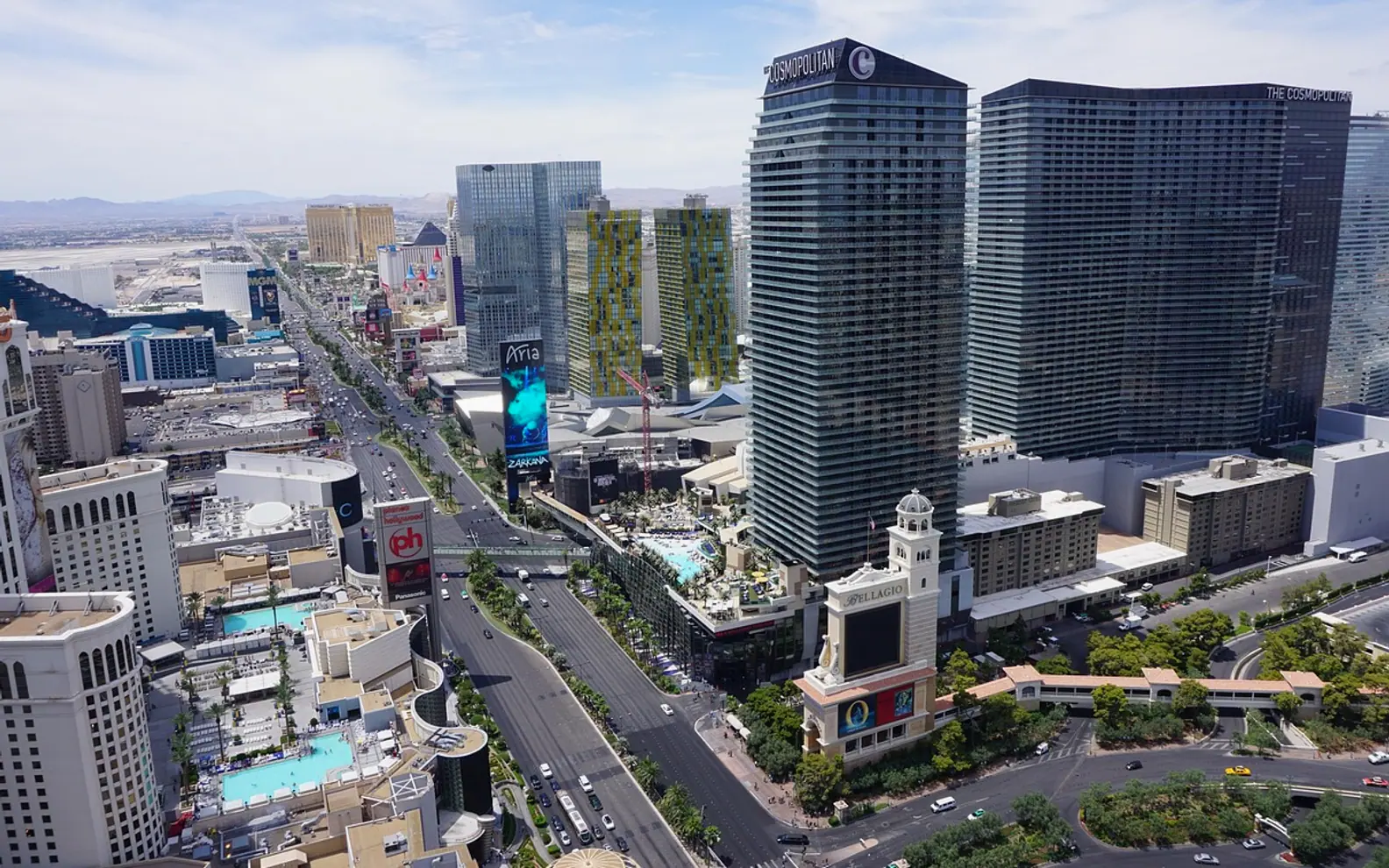 Las vegas, cosmopolitan and blue